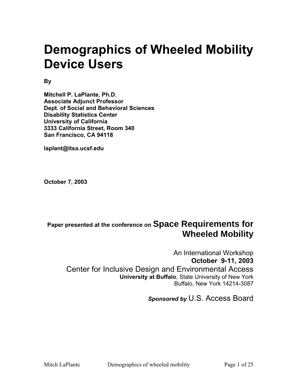 Making Sense of National Statistics on Wheeled Mobility