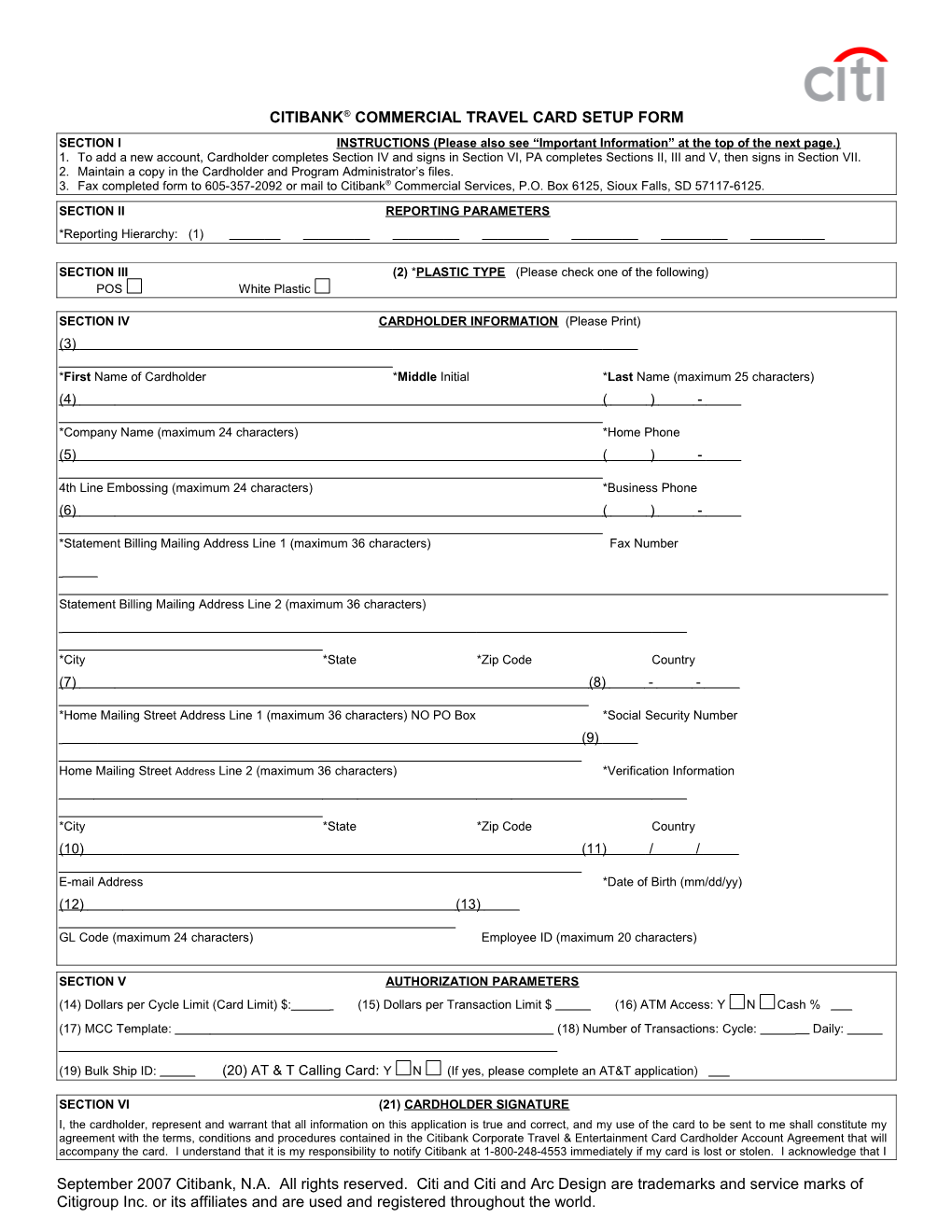 Government Travel Card (Individually Billed Account) Setup Form s2