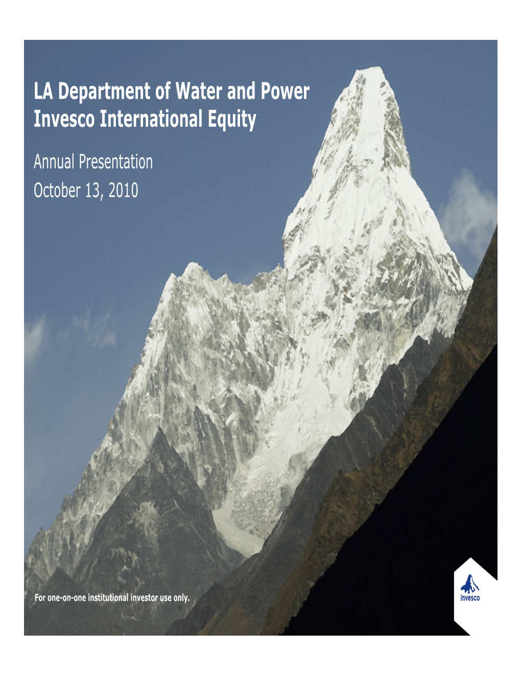 LA Department of Water and Power Invesco International Equity