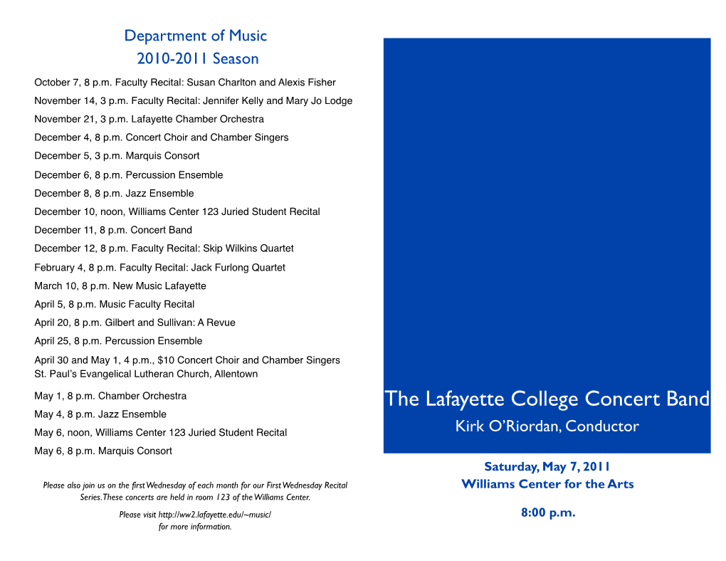 Lafayette Programs- Concert Band Spring 2011