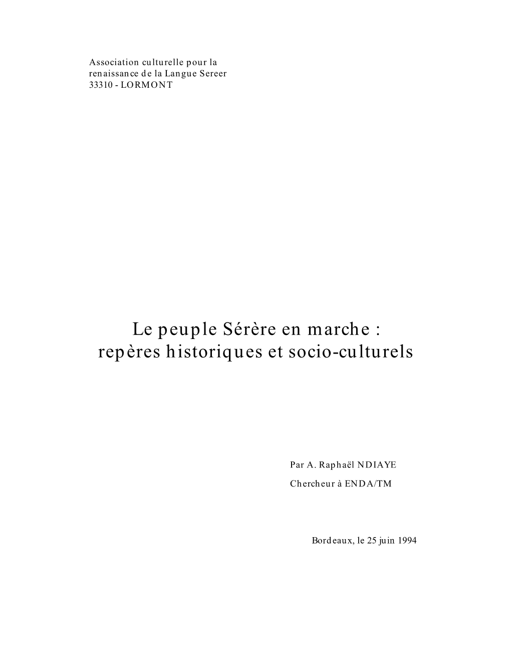 Repères Historiques Et Socio-Culturels