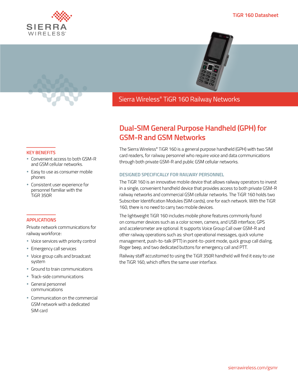 Dual-SIM General Purpose Handheld (GPH) for GSM-R and GSM Networks