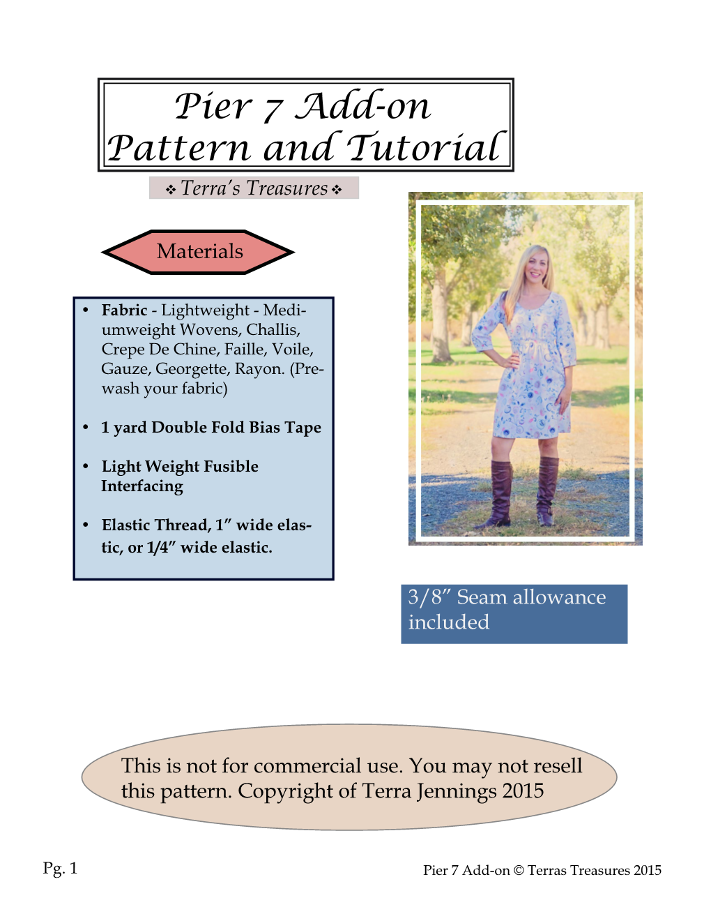 Pier 7 Add-On Pattern and Tutorial V Terra’S Treasures V