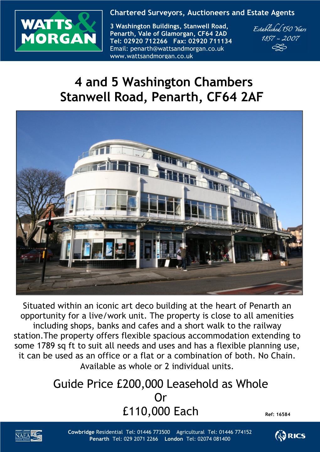 4 and 5 Washington Chambers Stanwell Road, Penarth, CF64 2AF