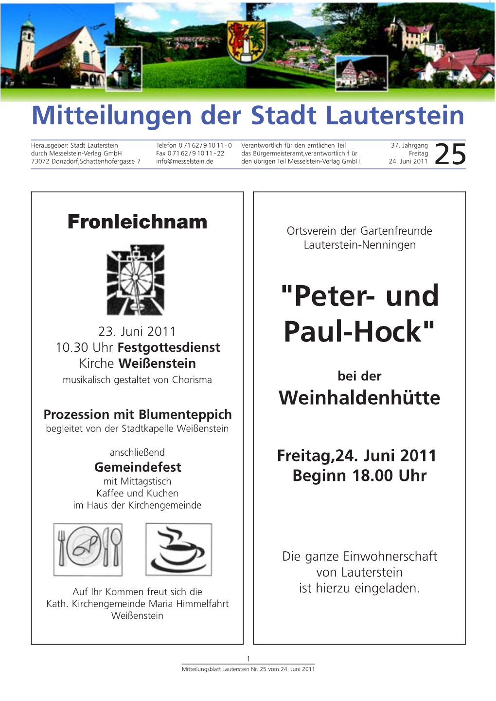 25 "Peter- Und Paul-Hock"