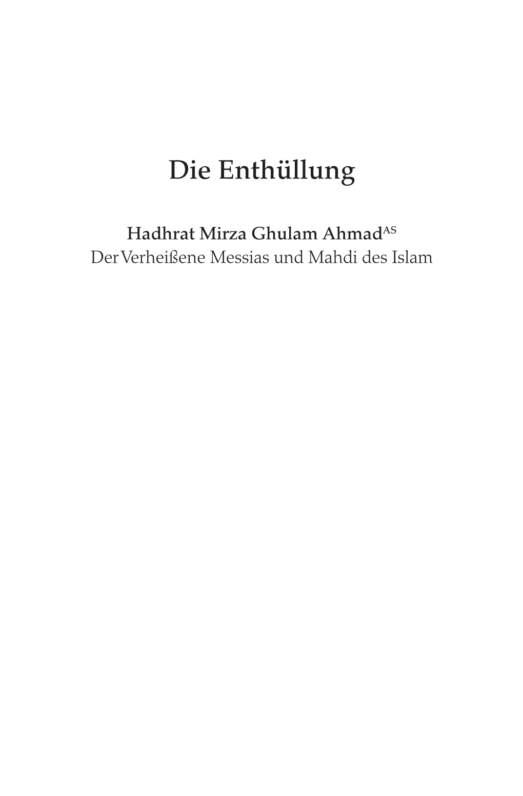 Die Enthüllung