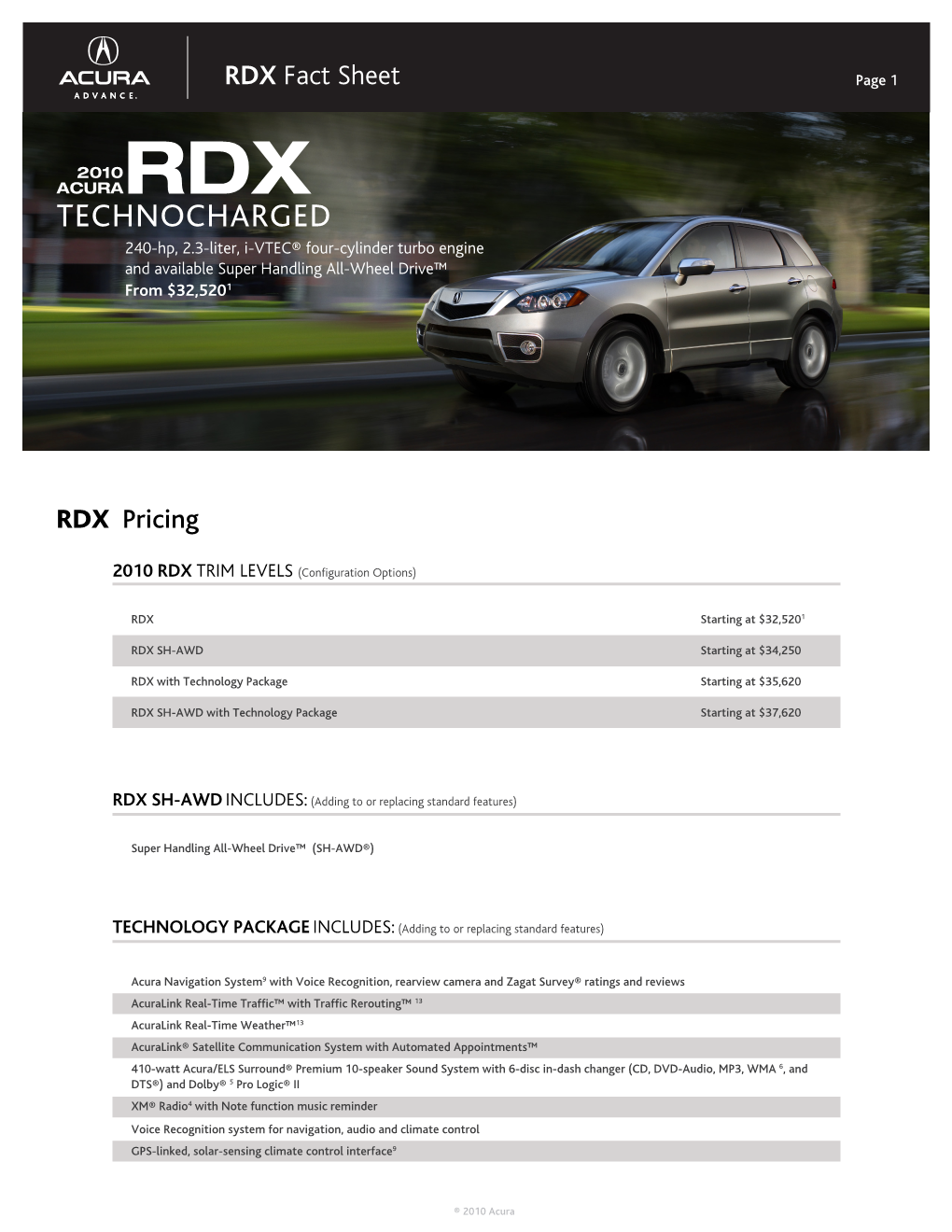 RDX Fact Sheet Page 1