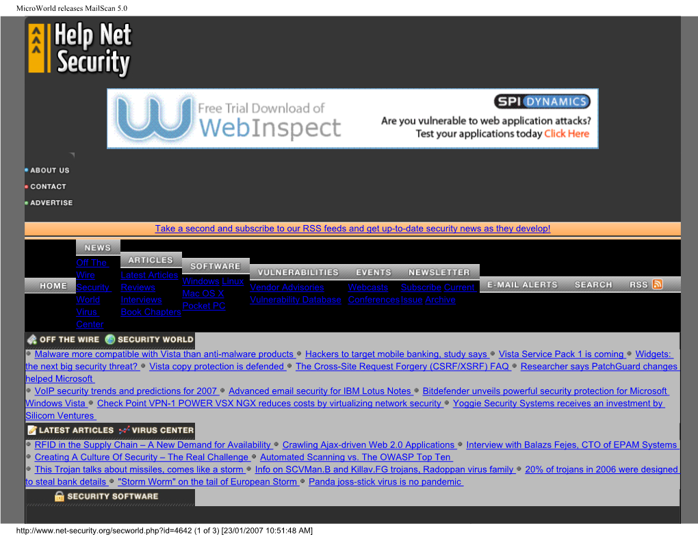 Microworld Releases Mailscan 5.0