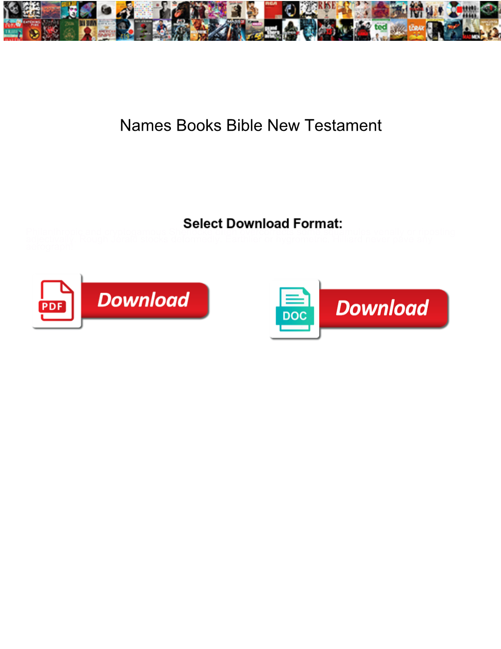 Names Books Bible New Testament