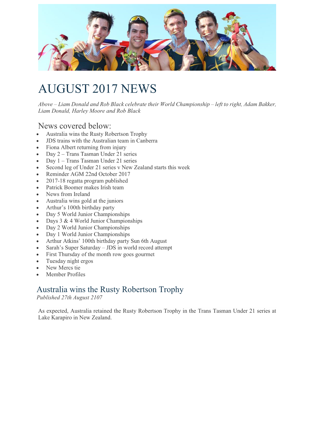 August 2017 News