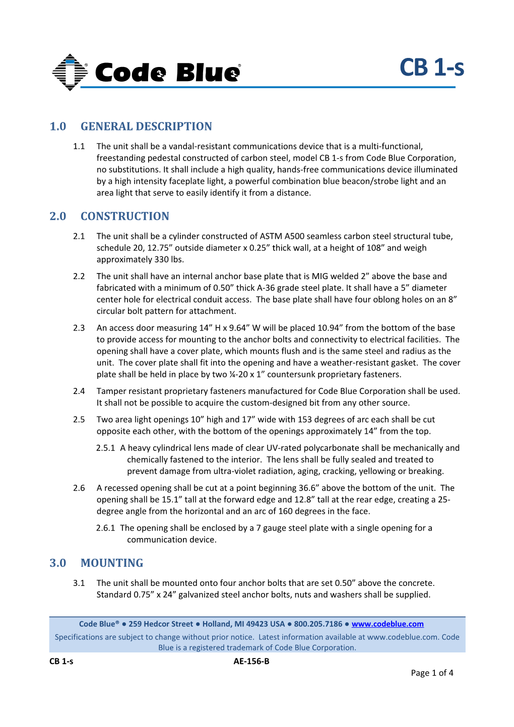 Architectural & Engineering Specifications s1