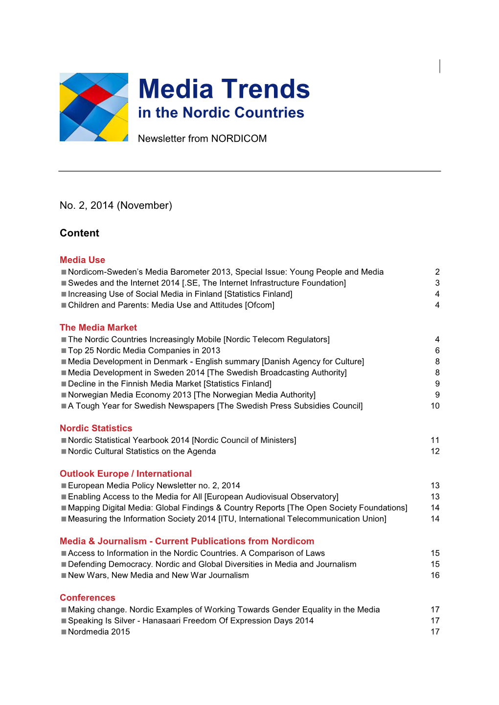 Media Trends in the Nordic Countries
