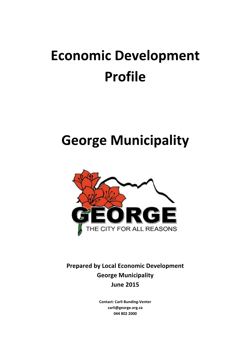 Economic Development Profile George Municipality