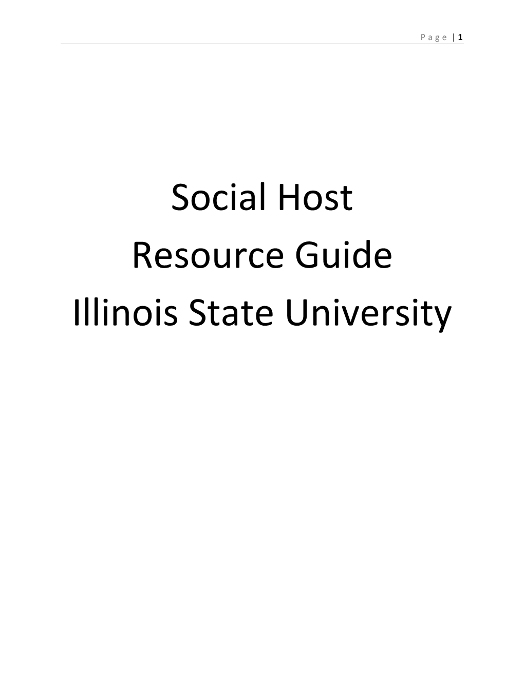 Social Host Resource Guide Illinois State University