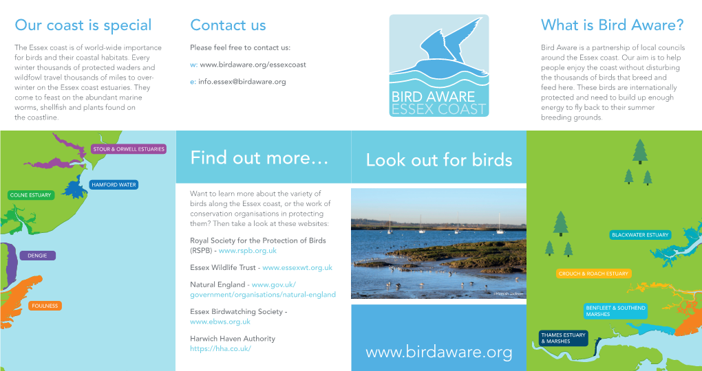 Bird Aware Essex Coast Leaflet