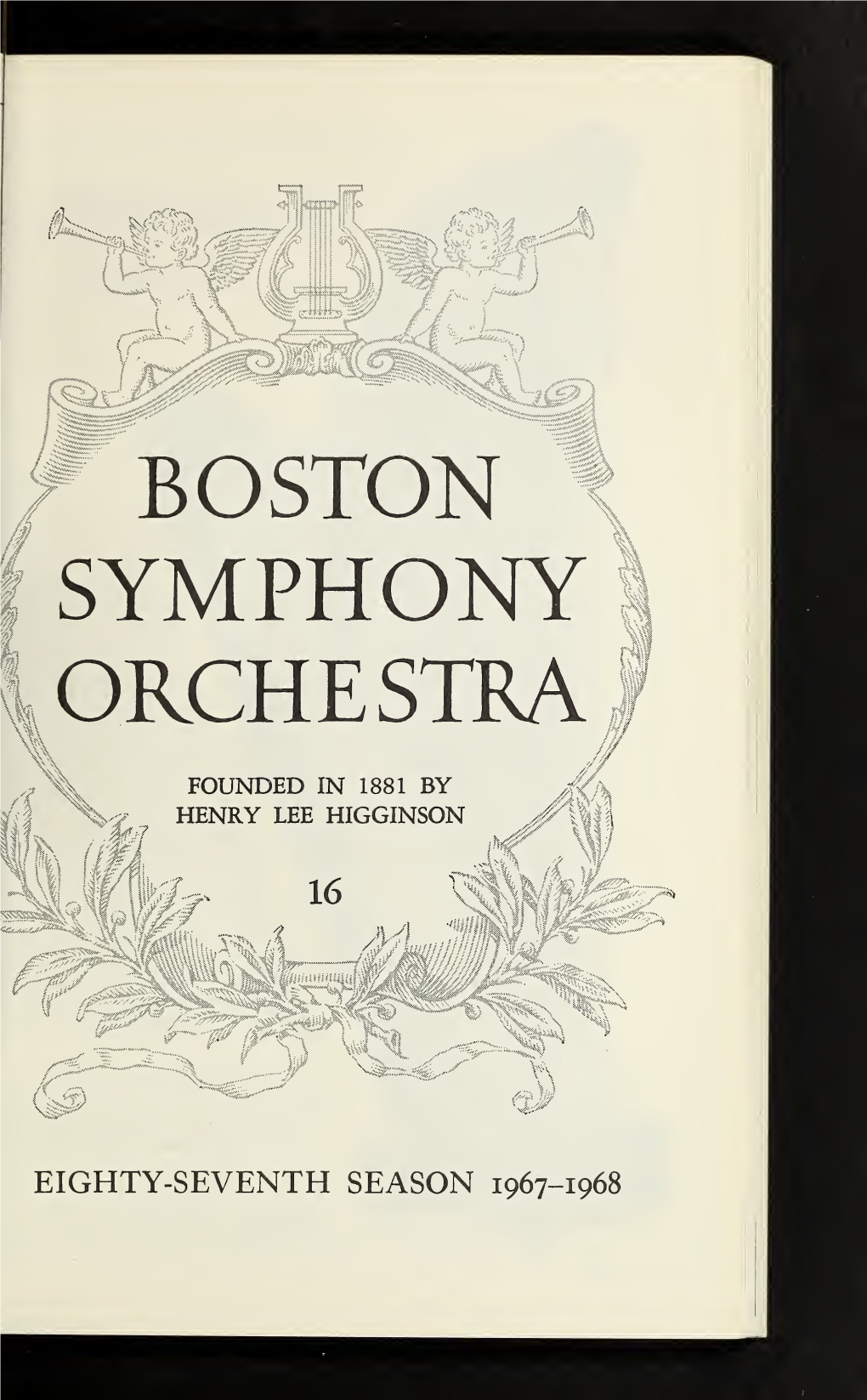 Boston Symphony Orchestra Concert Programs, Season 87, 1967-1968, Subscription