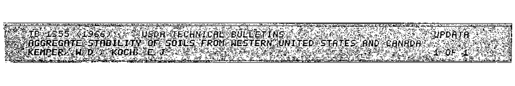 Aggregate Stability of Soils from Western United States and Canada