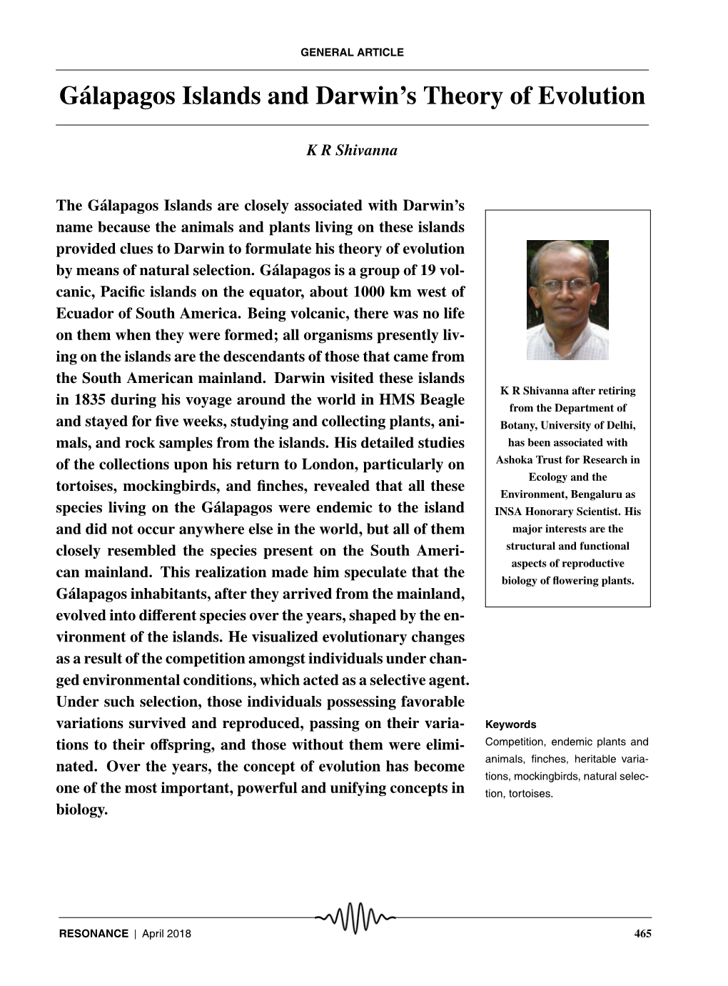 Gálapagos Islands and Darwin's Theory of Evolution