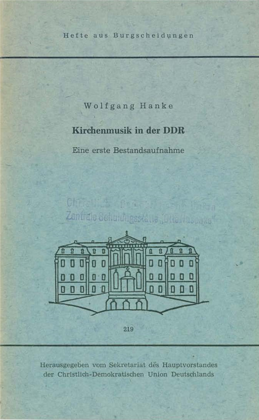 Kirchenmusik in Der DDR