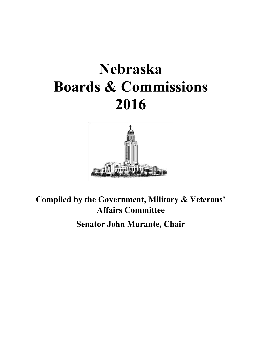 Nebraska Boards & Commissions 2016