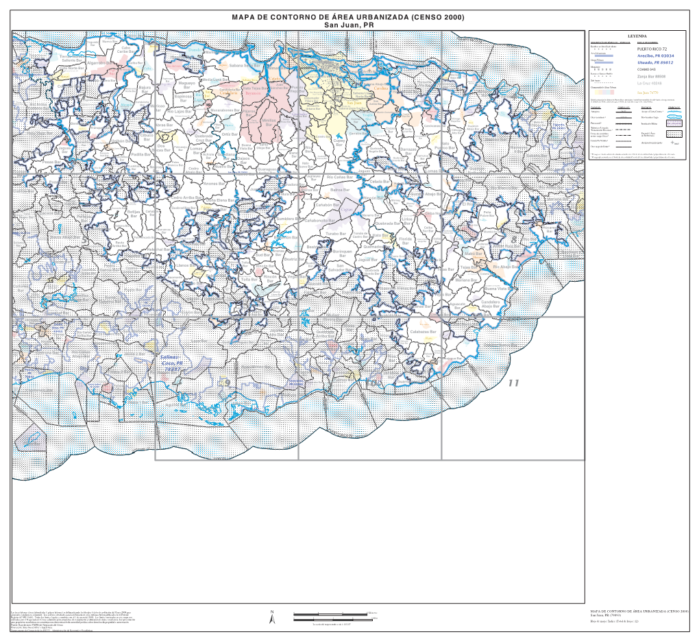 MAPA DE CONTORNO DE ÁREA URBANIZADA (CENSO 2000) San Juan, PR
