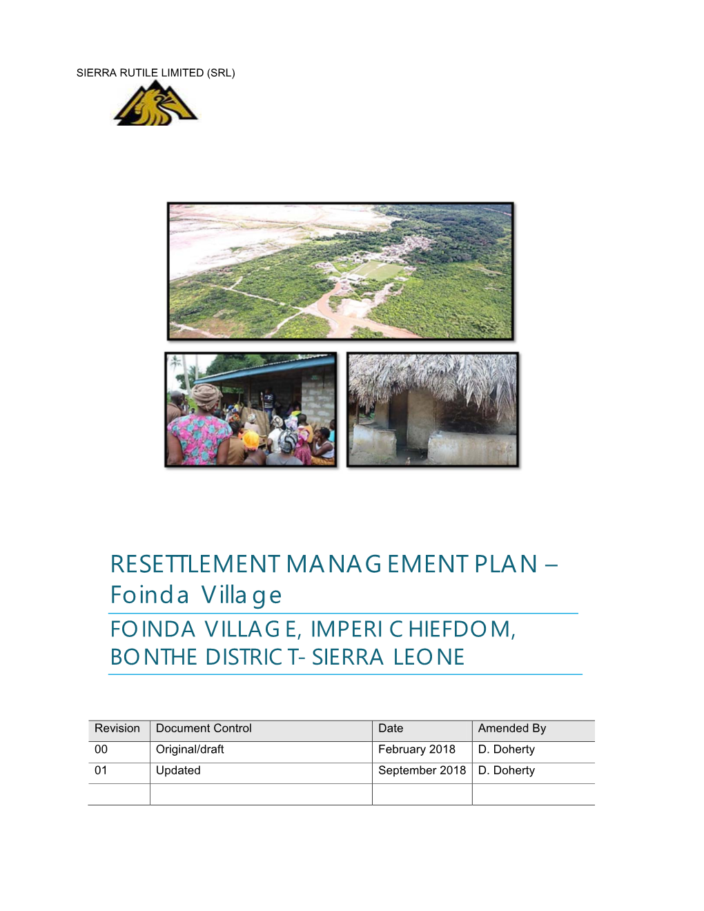 Foinda Resettlement Management Plan