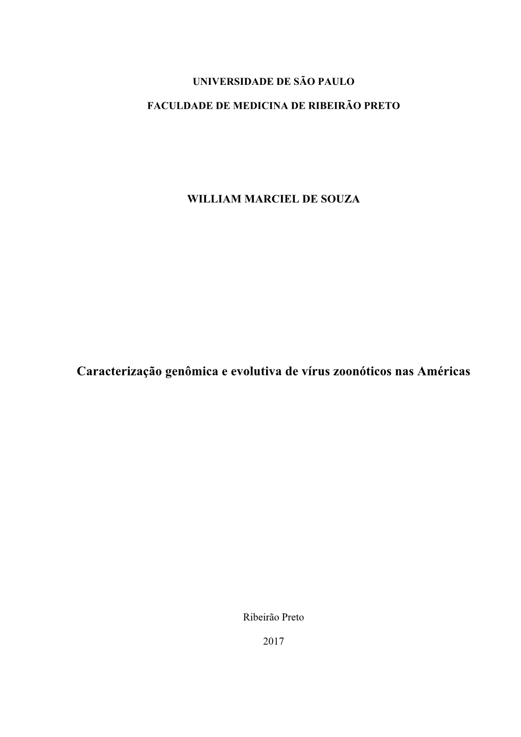 Caracterização Genômica E Evolutiva De Vírus Zoonóticos Nas Américas