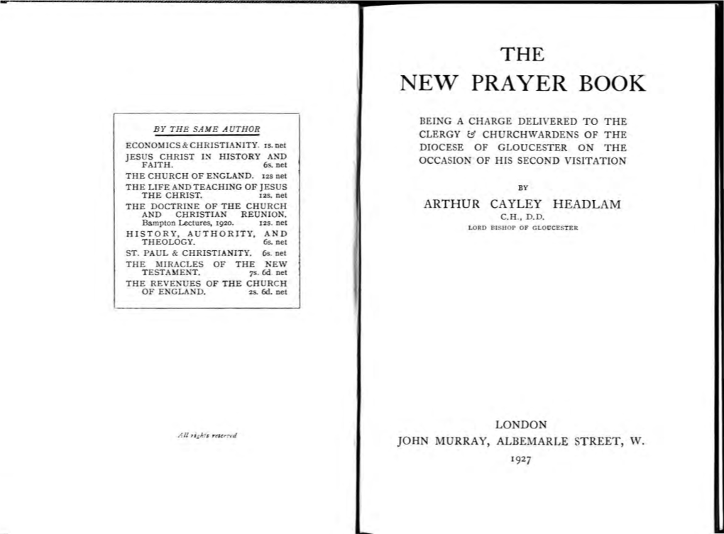 New Prayer Book