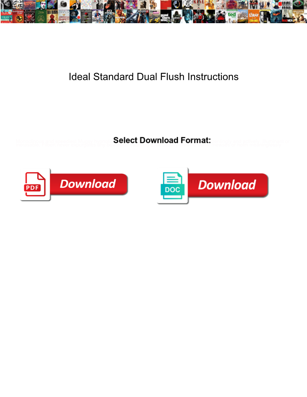 Ideal Standard Dual Flush Instructions