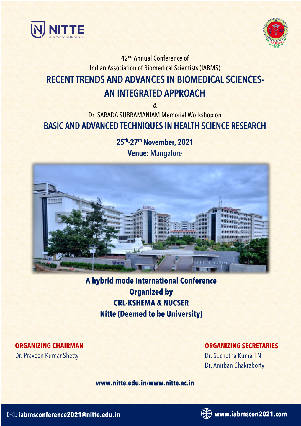 Recent Trends and Advances in Biomedical Sciences- an Integrated Approach