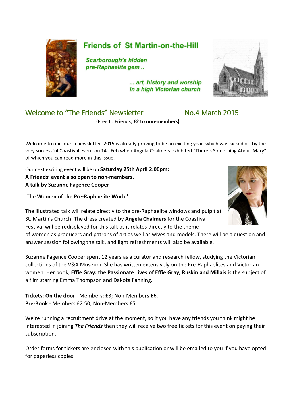 Newsletter No.4 March 2015 (Free to Friends; £2 to Non-Members)