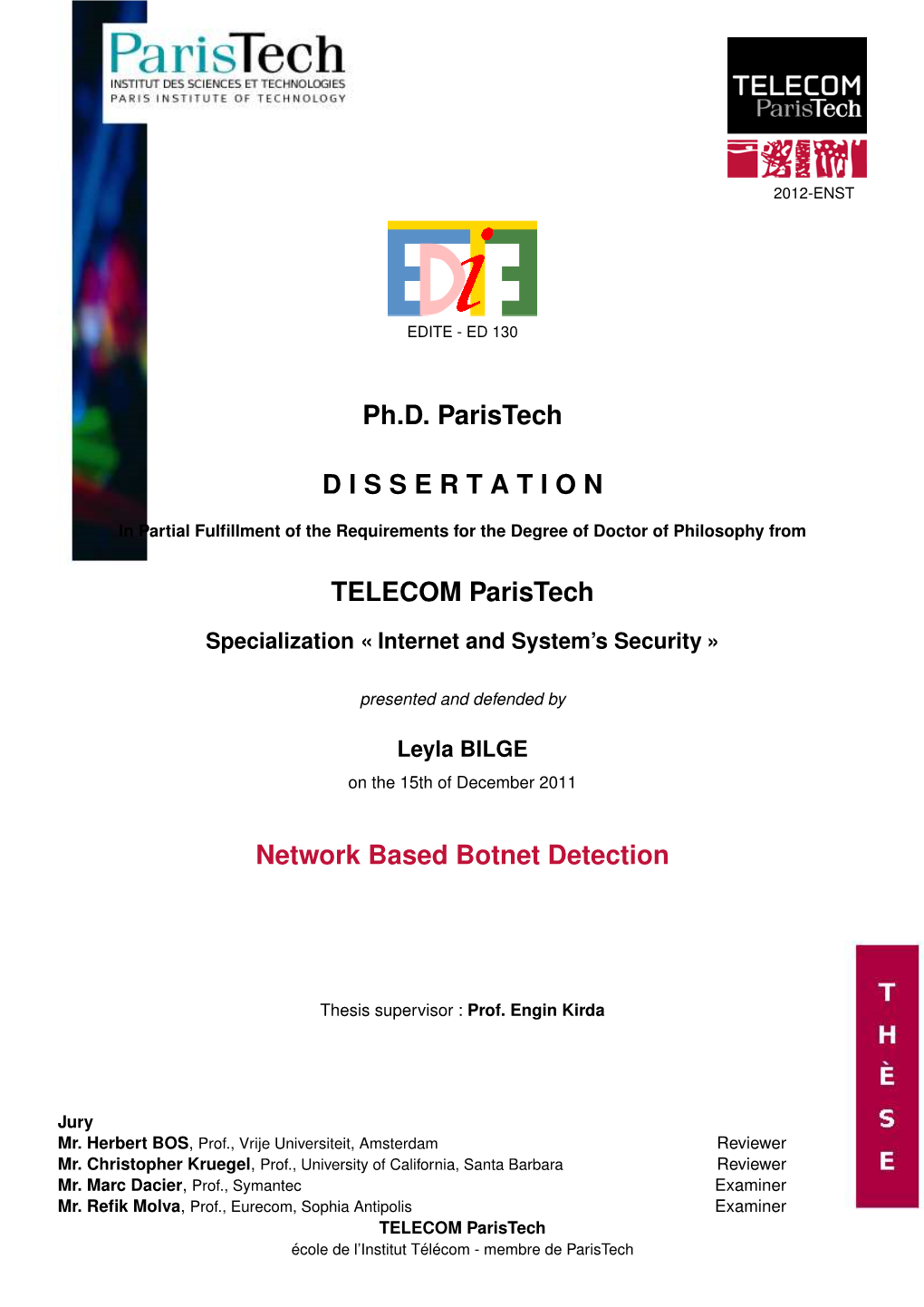 Network Based Botnet Detection