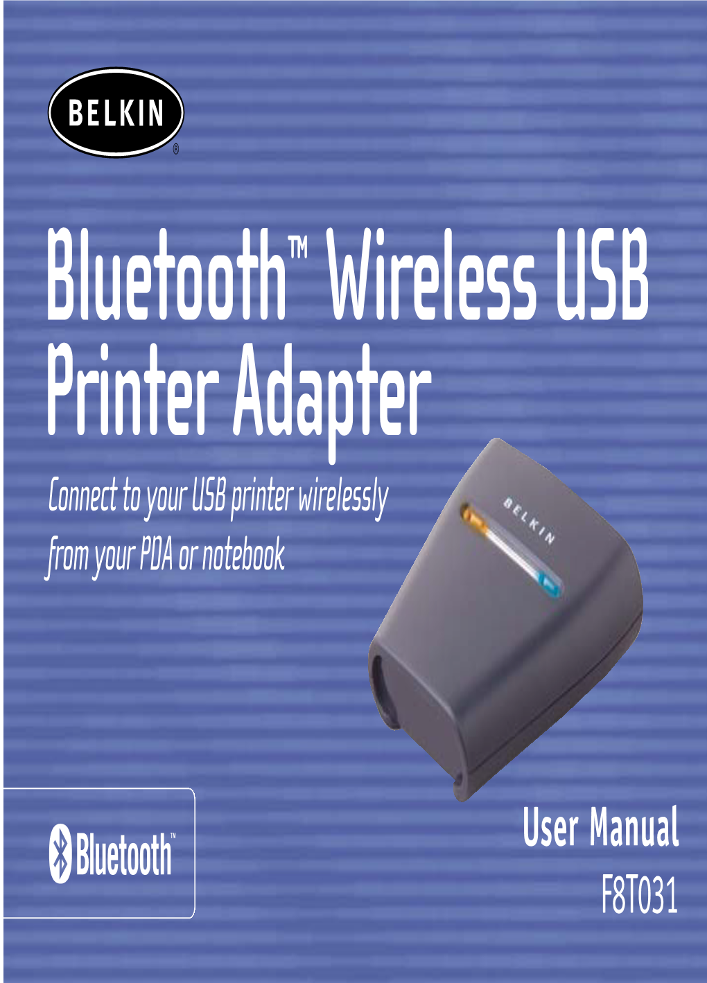 Bluetooth™ Wireless USB Printer Adapter Connect to Your USB Printer Wirelessly from Your PDA Or Notebook