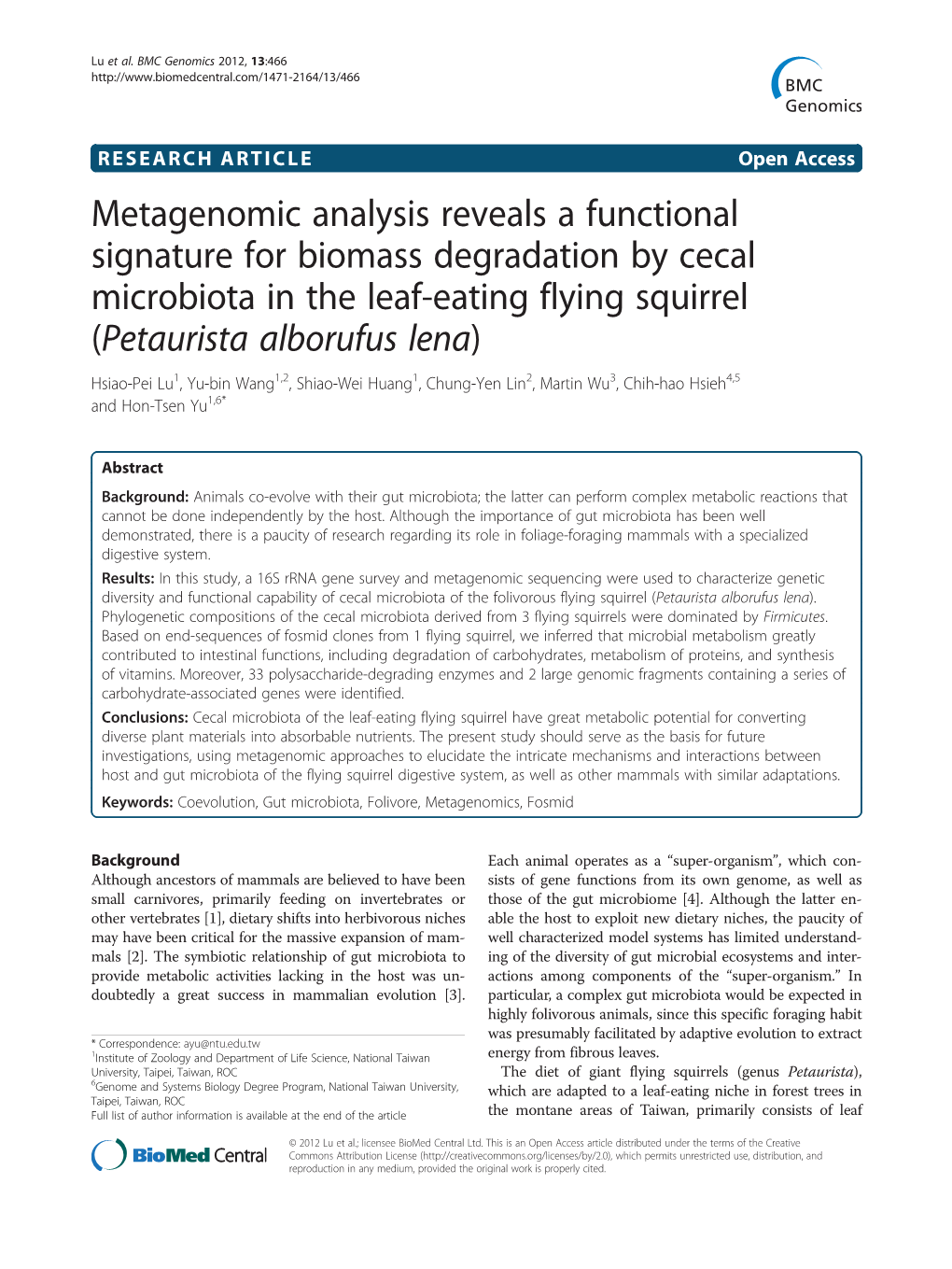 Metagenomic Analysis Reveals a Functional Signature for Biomass