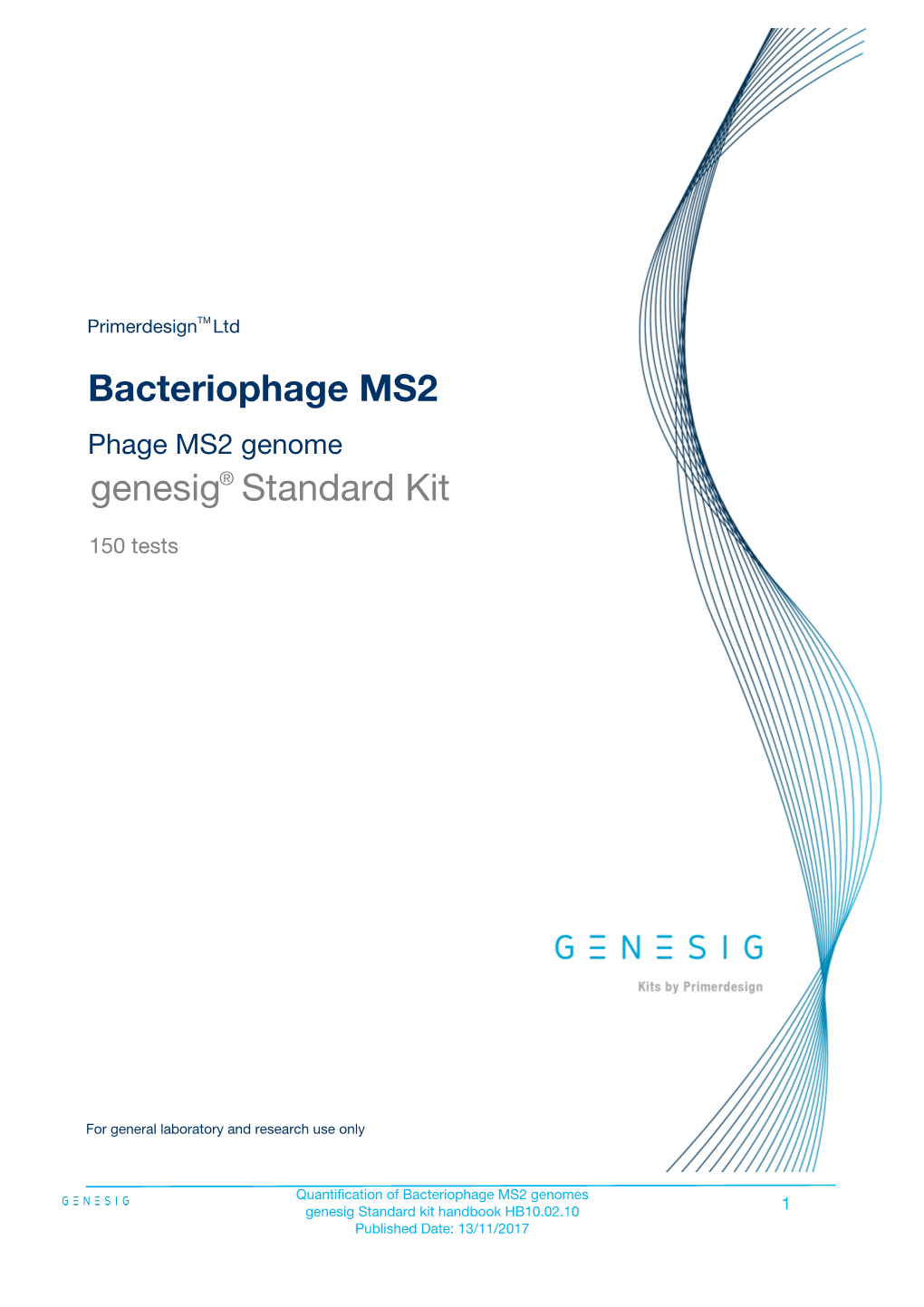 Bacteriophage MS2 Genesig Standard