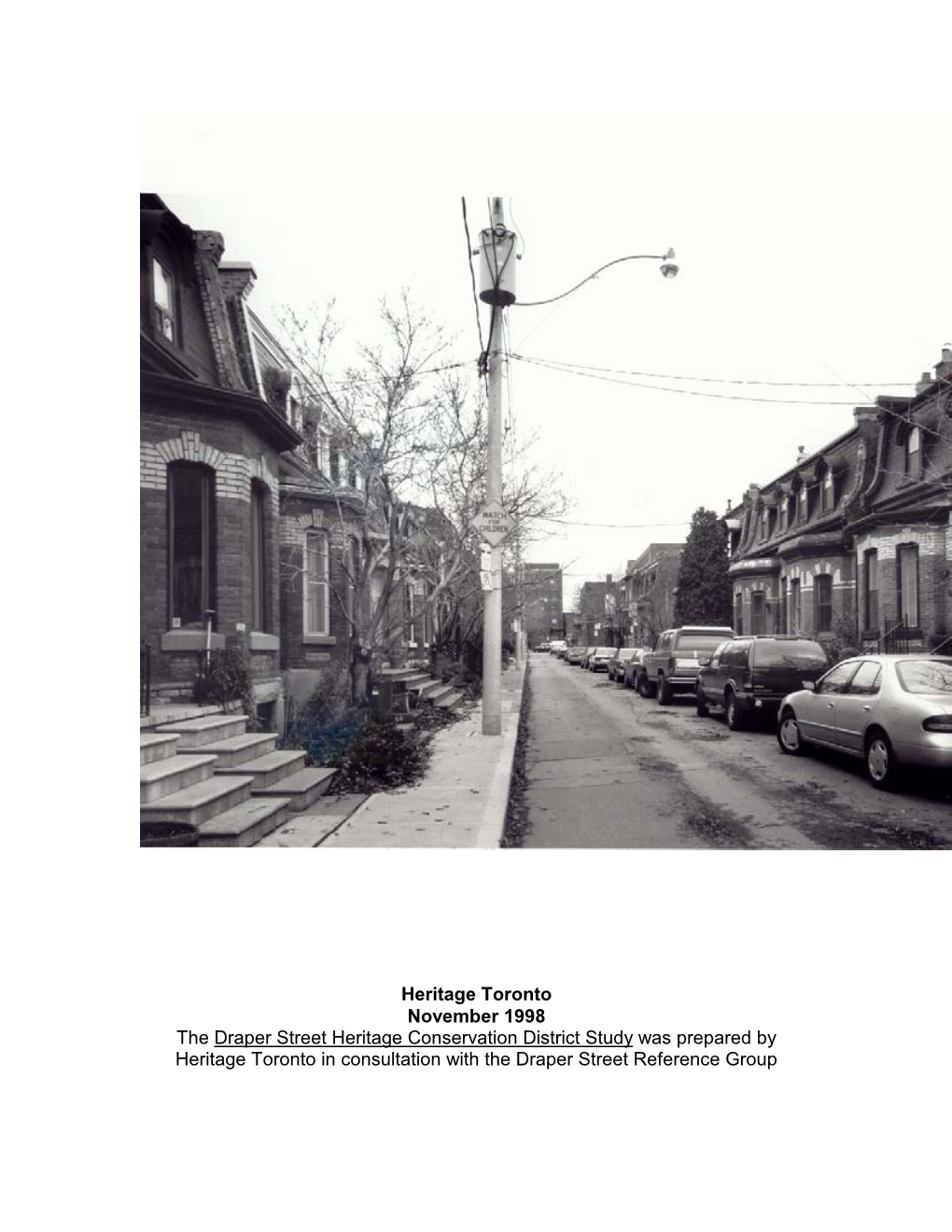 Draper Street Heritage Conservation District Study