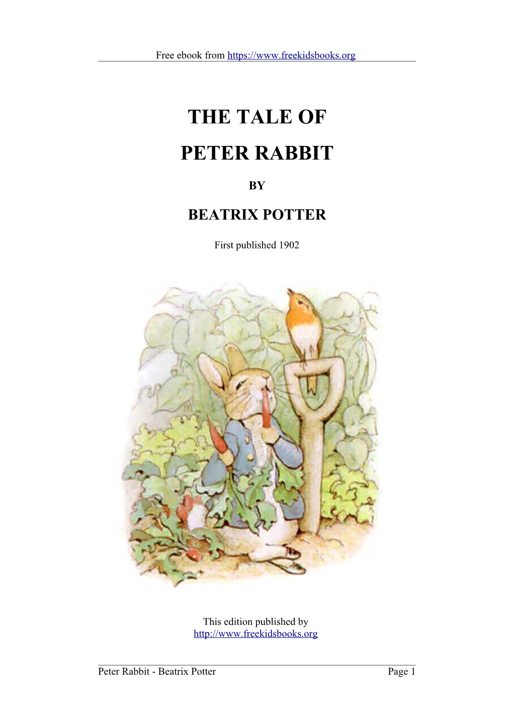 The Tale of Peter Rabbit