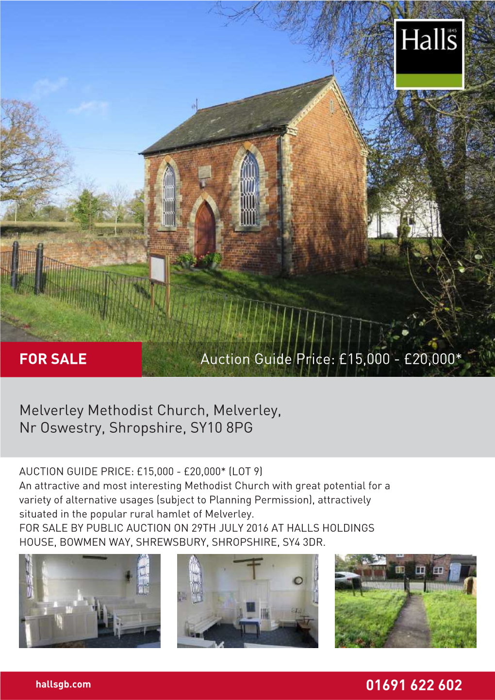 Melverley Methodist Church, Melverley, Nr Oswestry, Shropshire, SY10 8PG