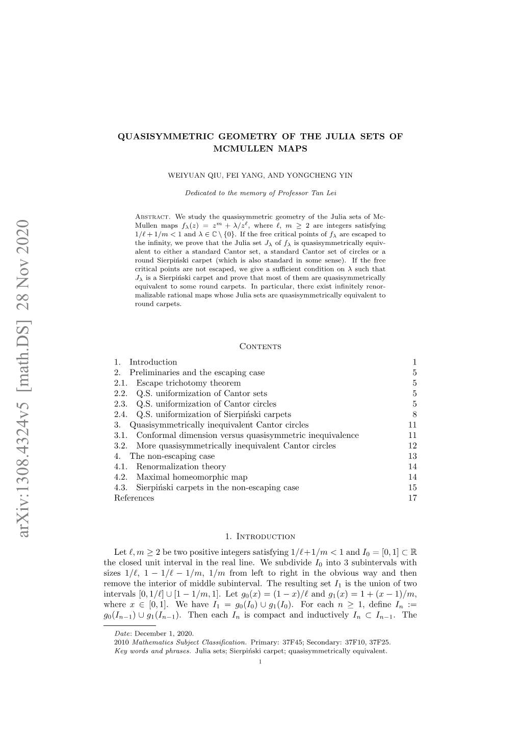 Quasisymmetric Geometry of the Julia Sets of Mcmullen Maps