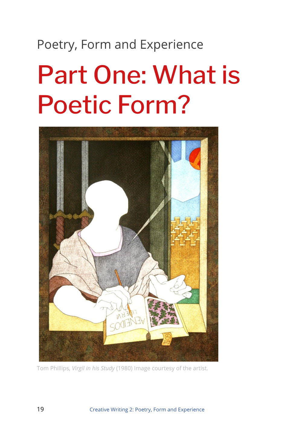 Poetry, Form and Experience Part One: What Is Poetic Form?