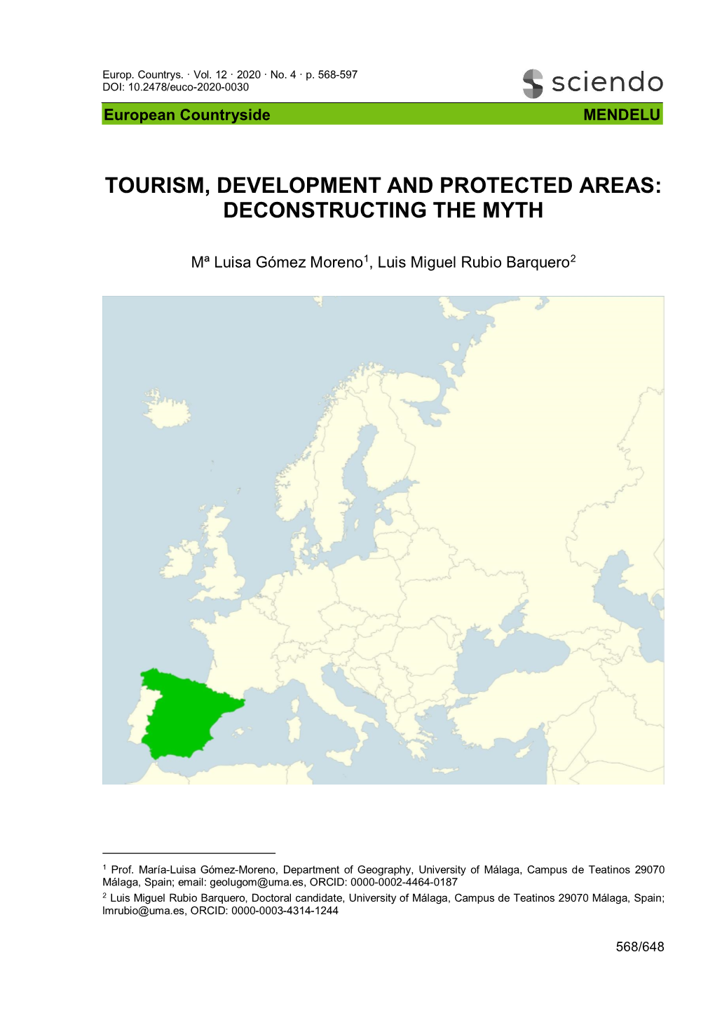 Tourism, Development and Protected Areas: Deconstructing the Myth