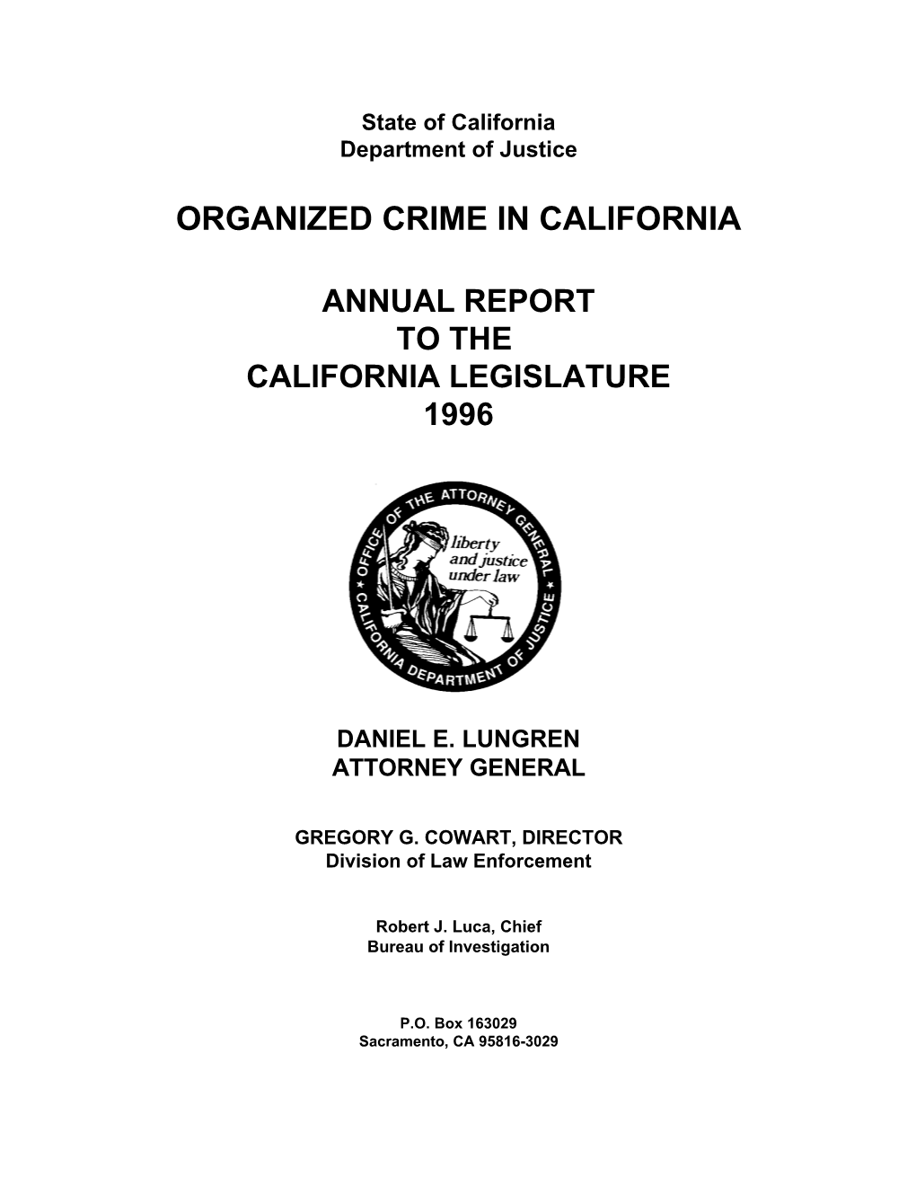 Organized Crime in California