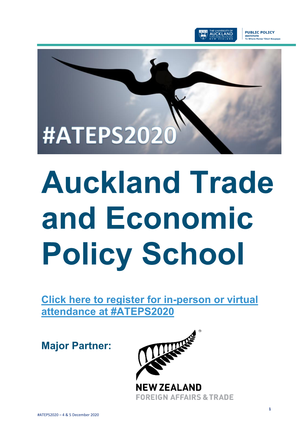 Auckland Trade and Economic Policy School