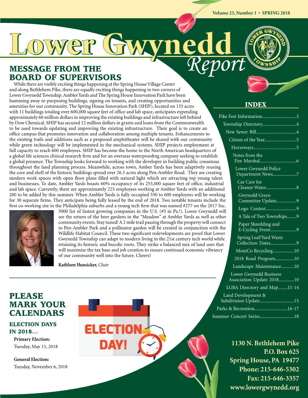 Township Newsletter Spring 2018 Lower Gwynedd Report