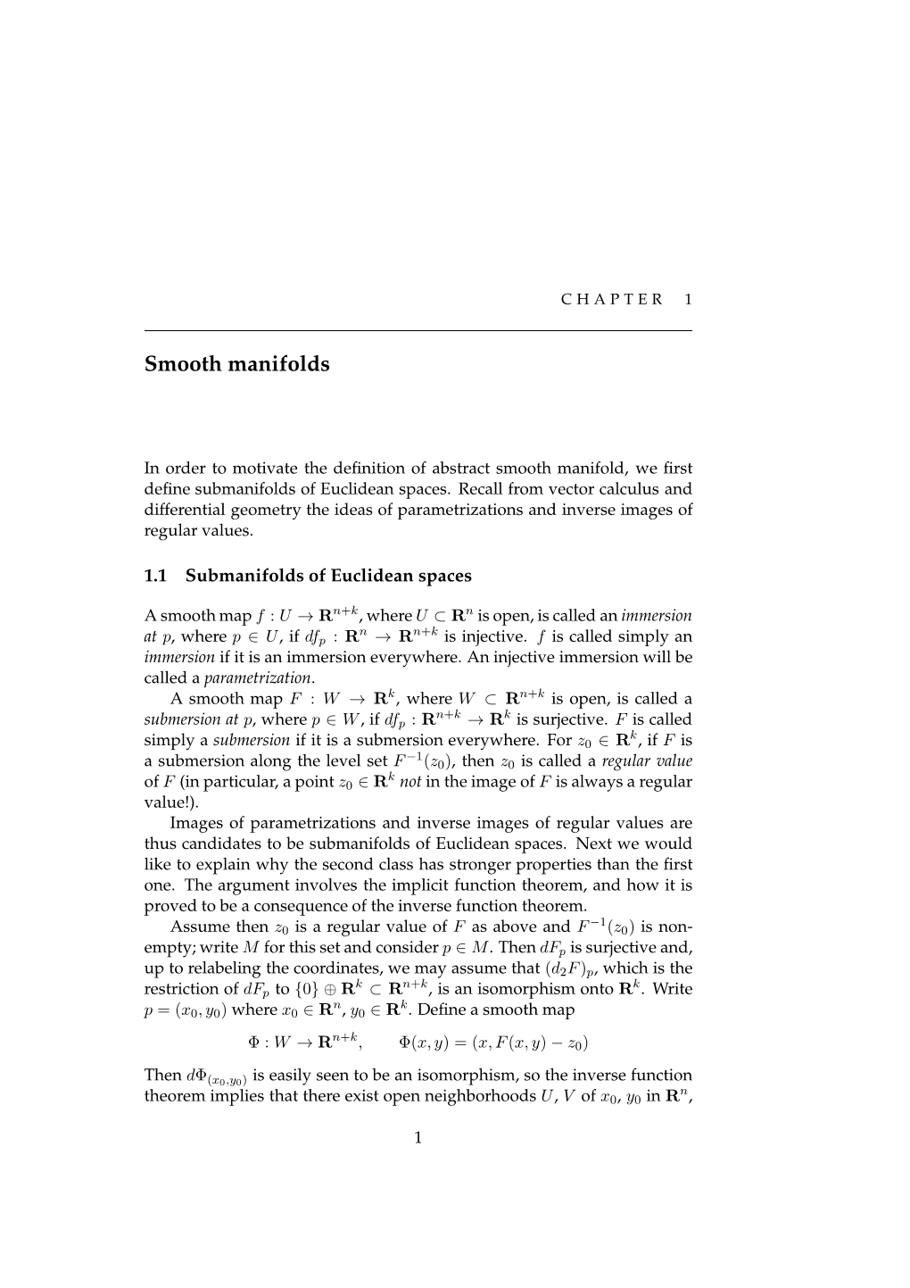 Smooth Manifolds