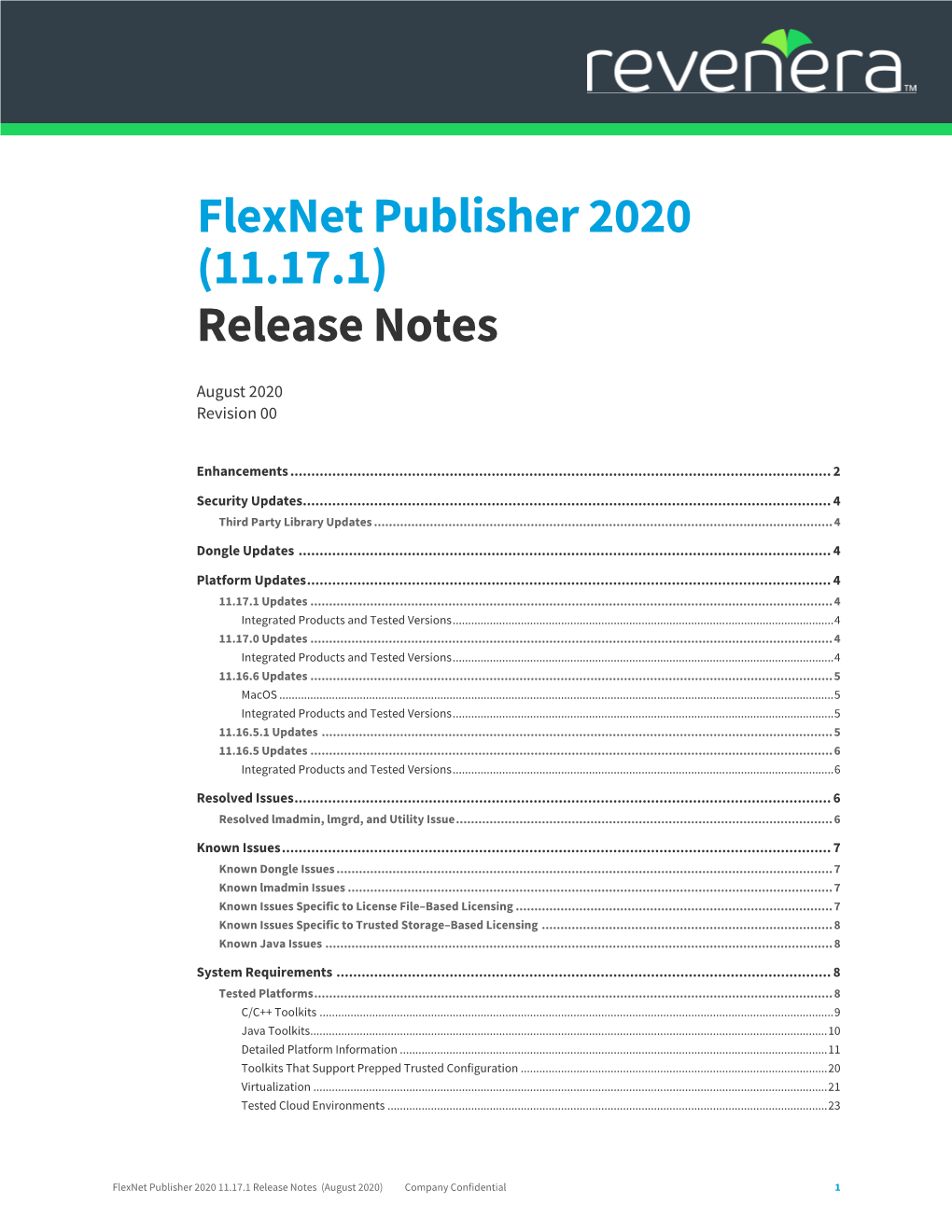 Flexnet Publisher Release Notes