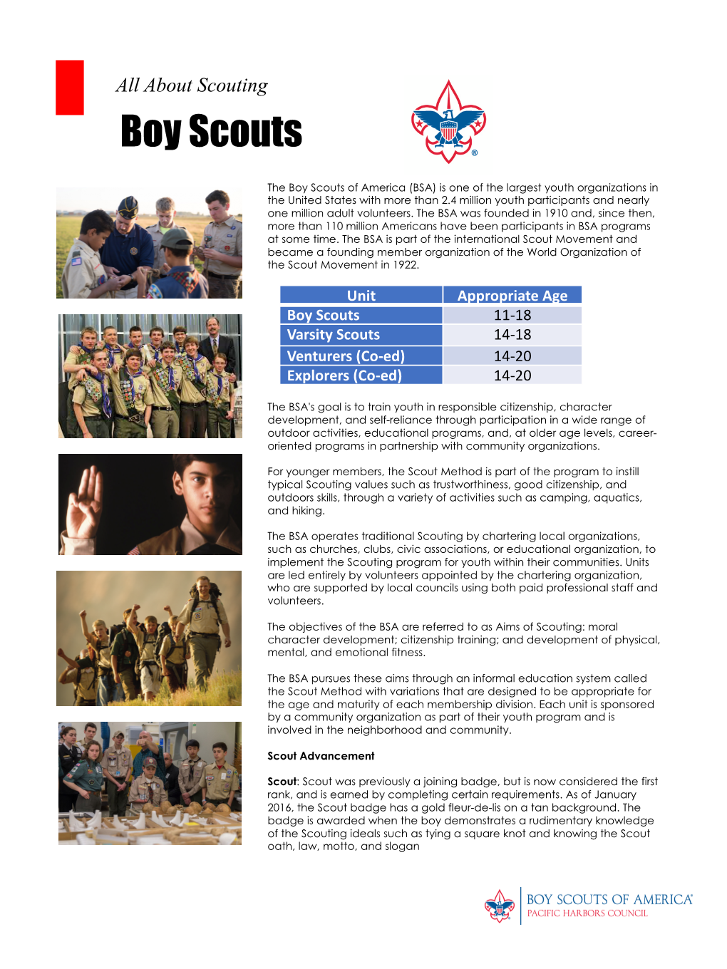 About Scouting Boy Scouts
