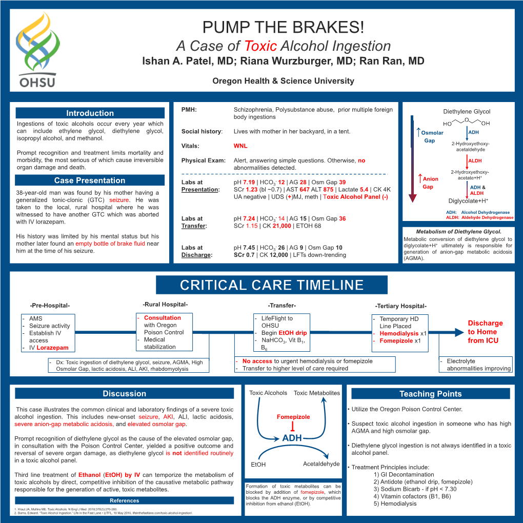 Pump the Brakes: a Case of Toxic Alcohol Ingestion