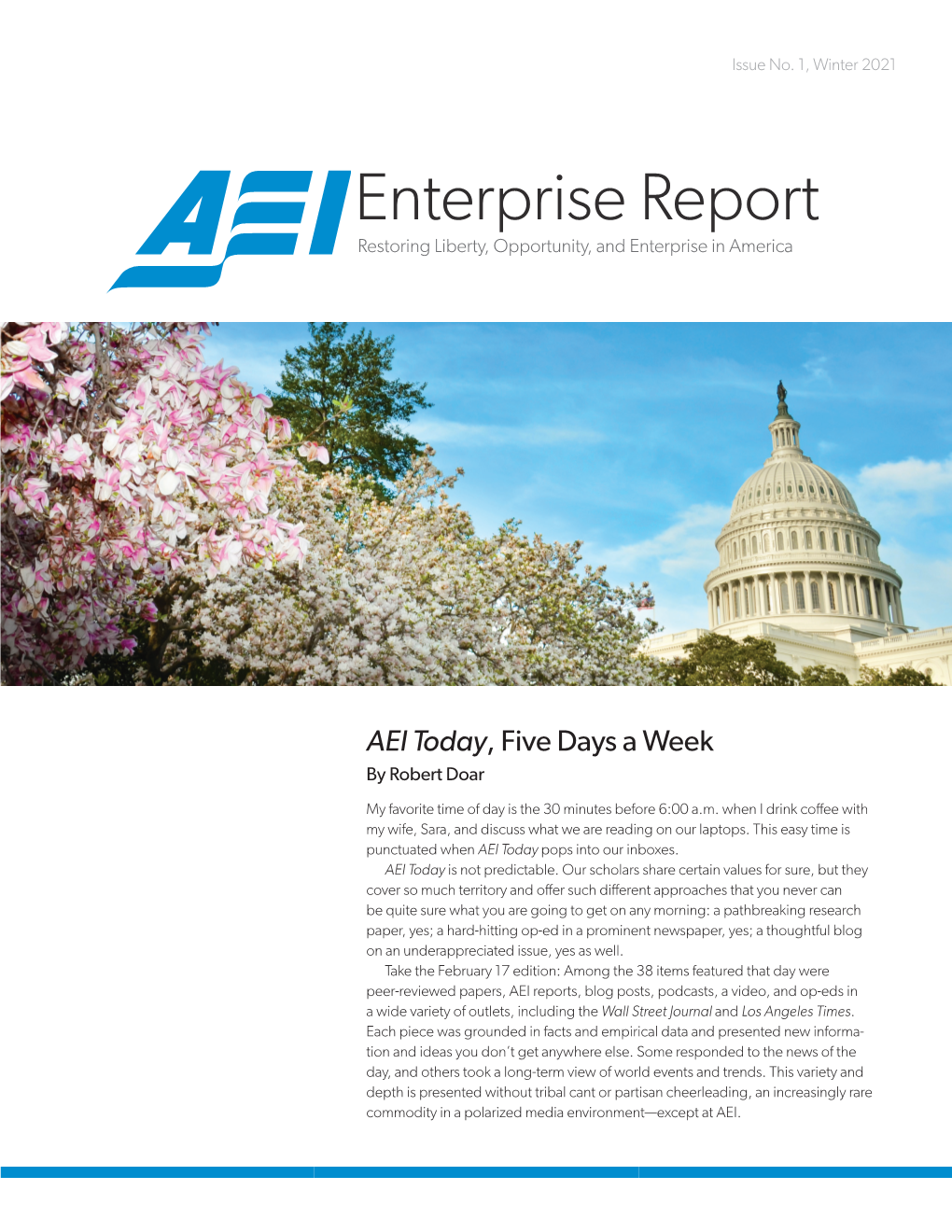 Enterprise Report Restoring Liberty, Opportunity, and Enterprise in America