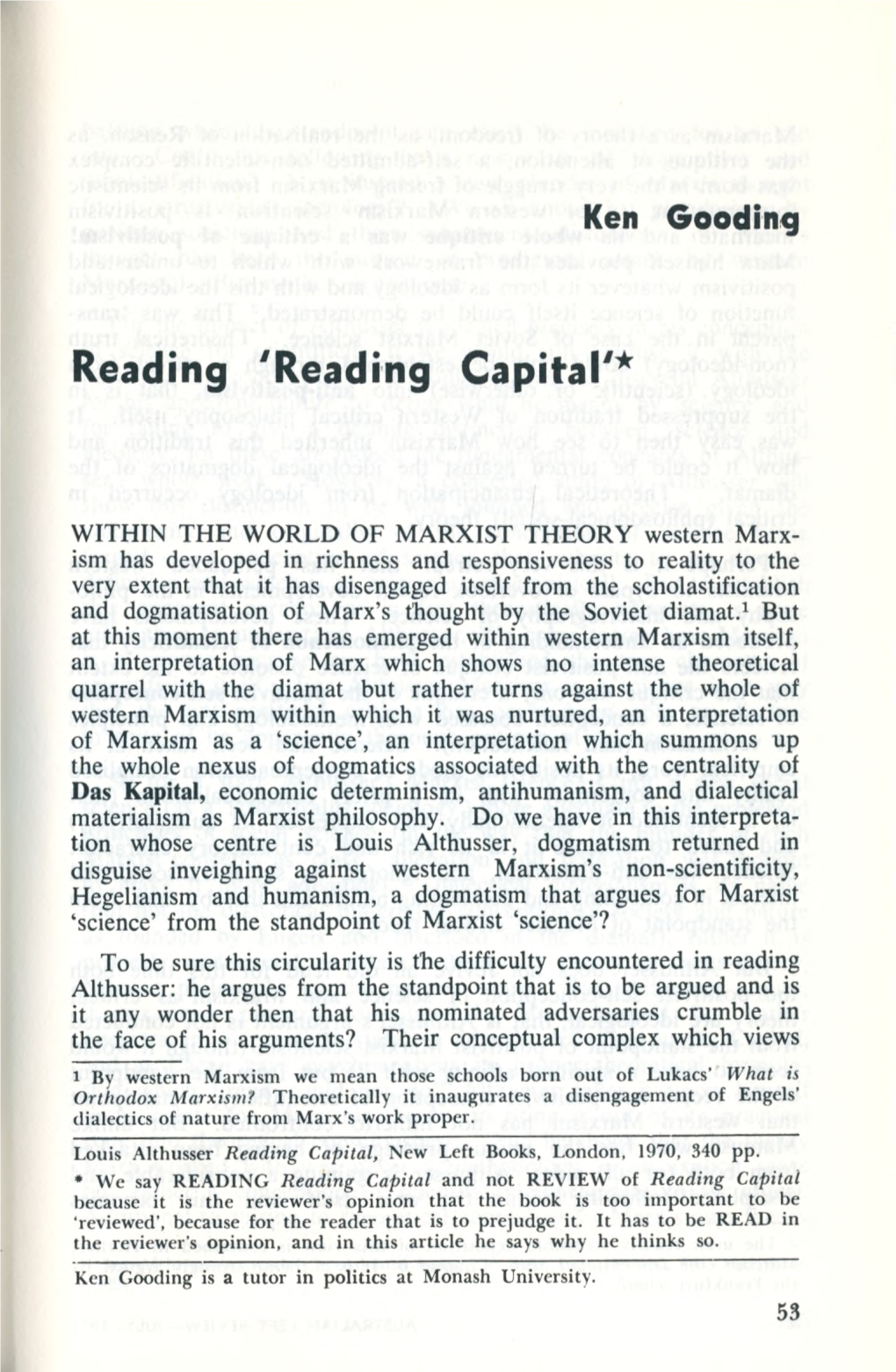 Reading 'Reading Capital'